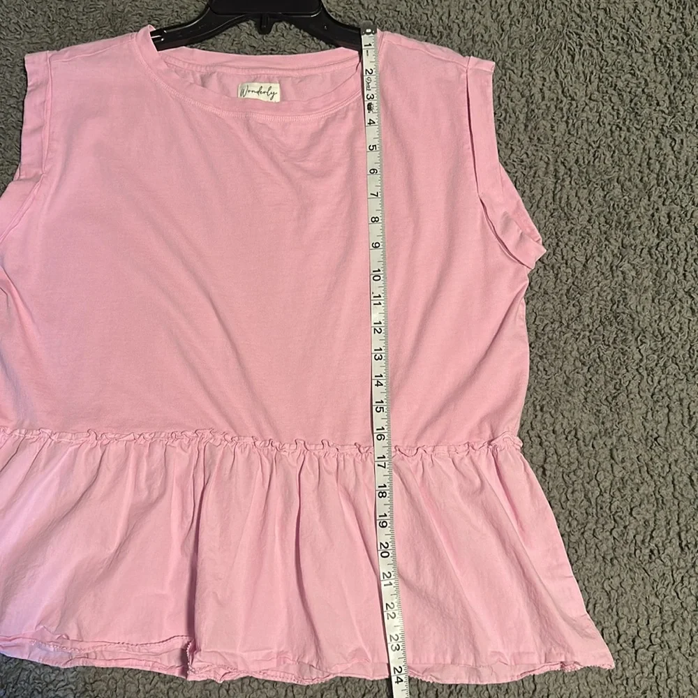 Pink Ruffle Hem Top - Picture 4 of 7